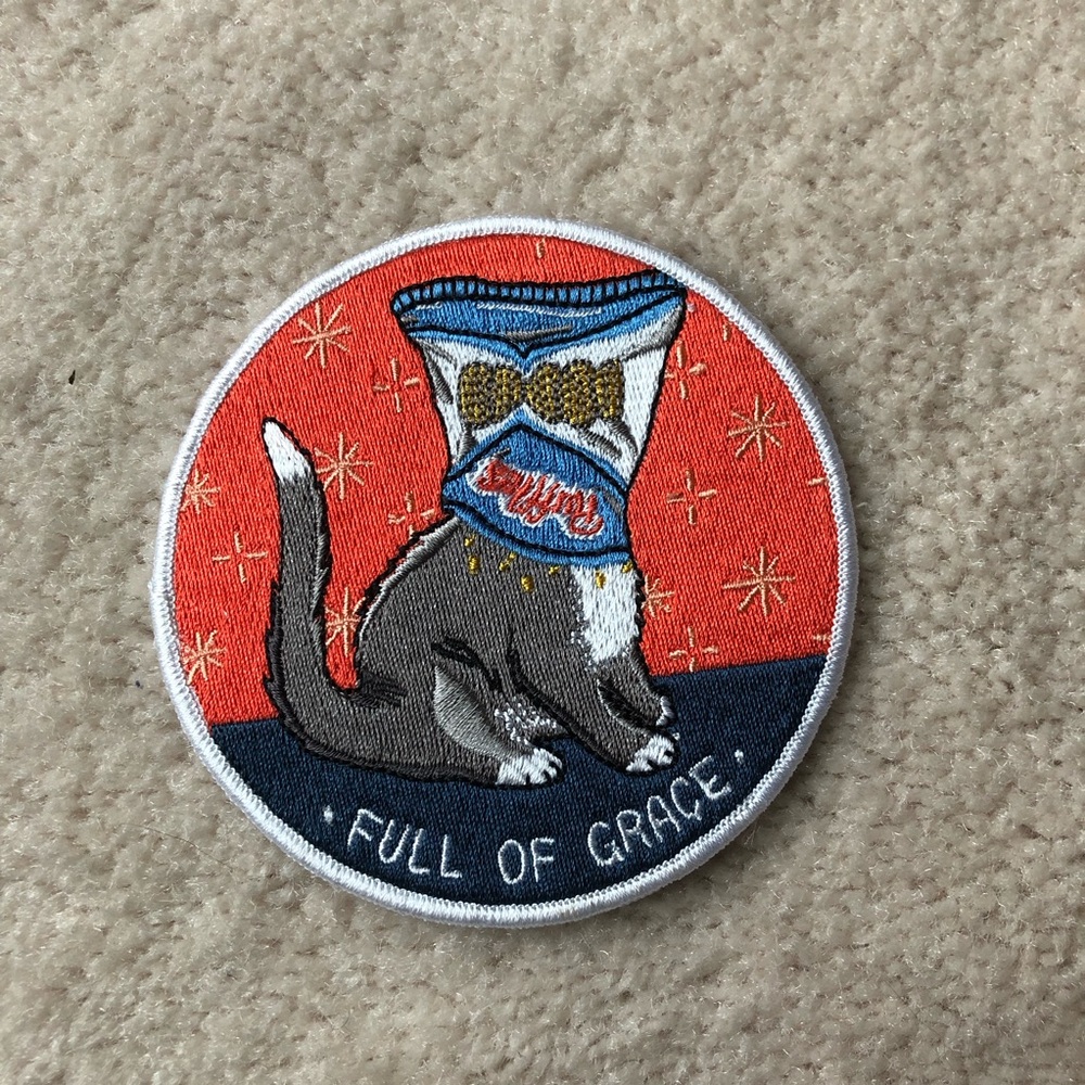 *sold* Stay home club “full of grace” cat patch